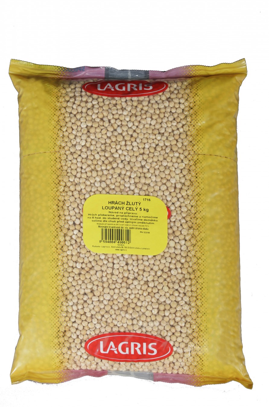 Lagris Hrách žlutý loupaný celý 5 kg