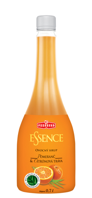 Essence sirup pomeranč a citrónová tráva 0,7 l