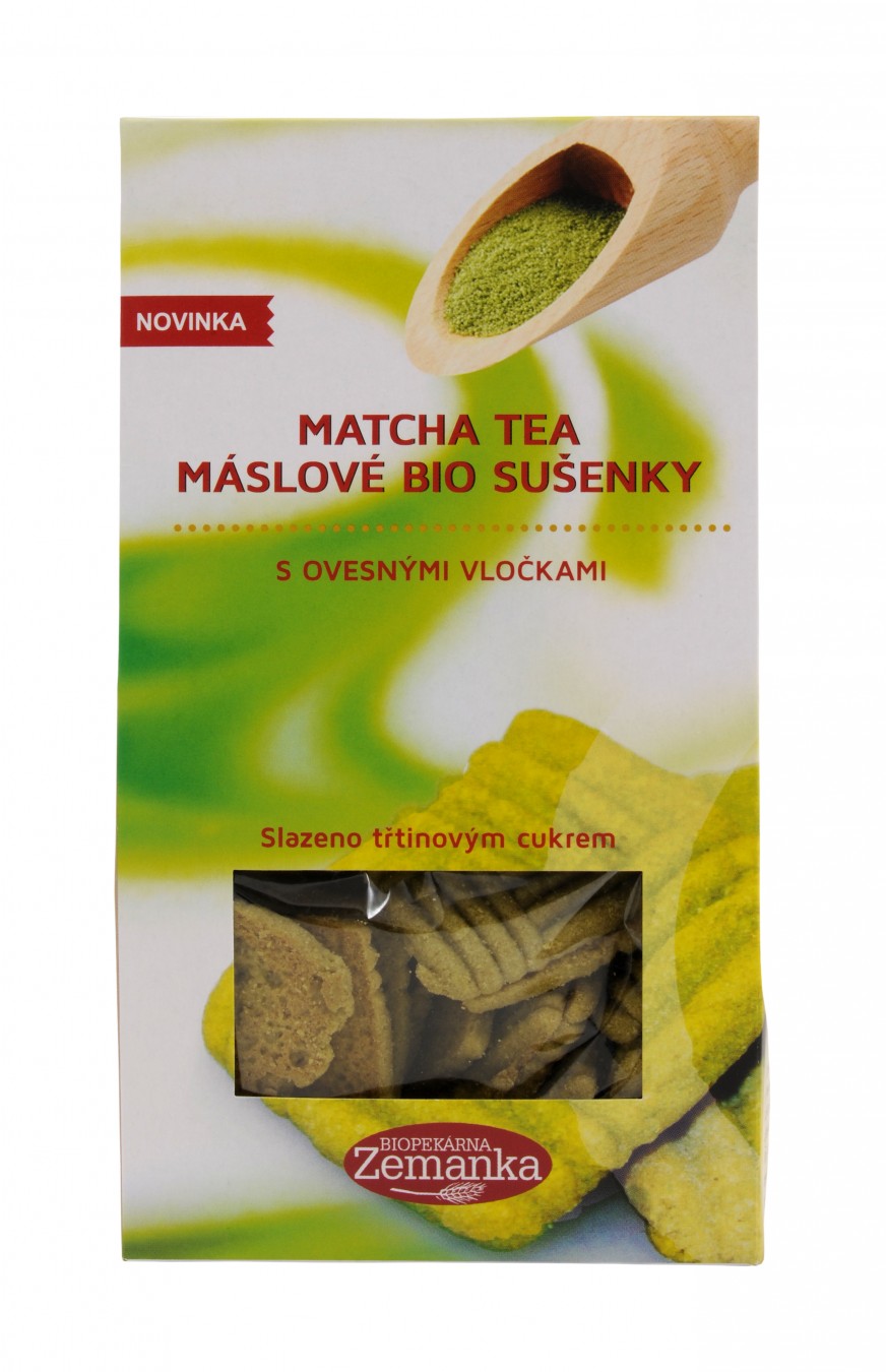 Matcha Tea máslové bio sušenky